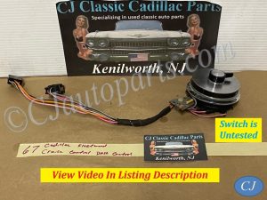 OEM 1967 Cadillac Fleetwood Deville Calais DASH CRUISE CONTROL SWITCH & THUMBWHEEL **UNTESTED** #1495113/#1490170